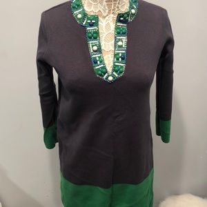 BCBG Jeweled Collar Sweater